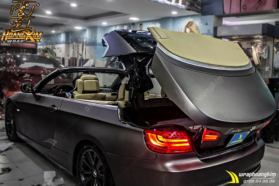 Dán đổi màu xám mờ Bmw 320i - Ảnh 2