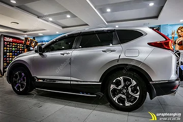 Dán đổi màu bạc mờ Honda Crv