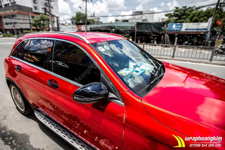 Dán đổi màu Candy đỏ Mercedes GLC 250 - Ảnh 6