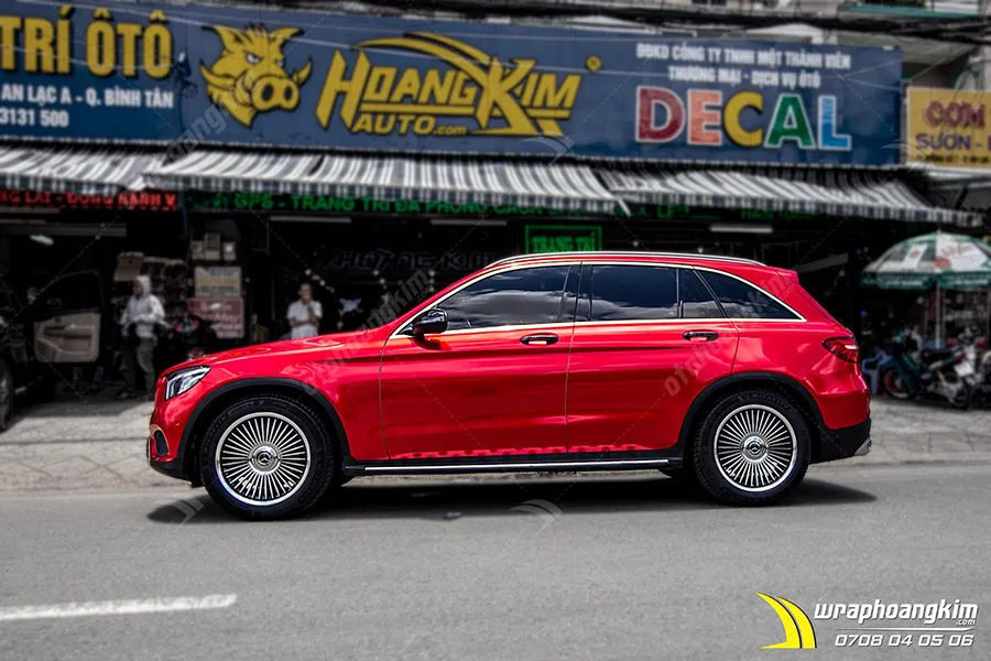 Dán đổi màu Candy đỏ Mercedes GLC 250 - Ảnh 2