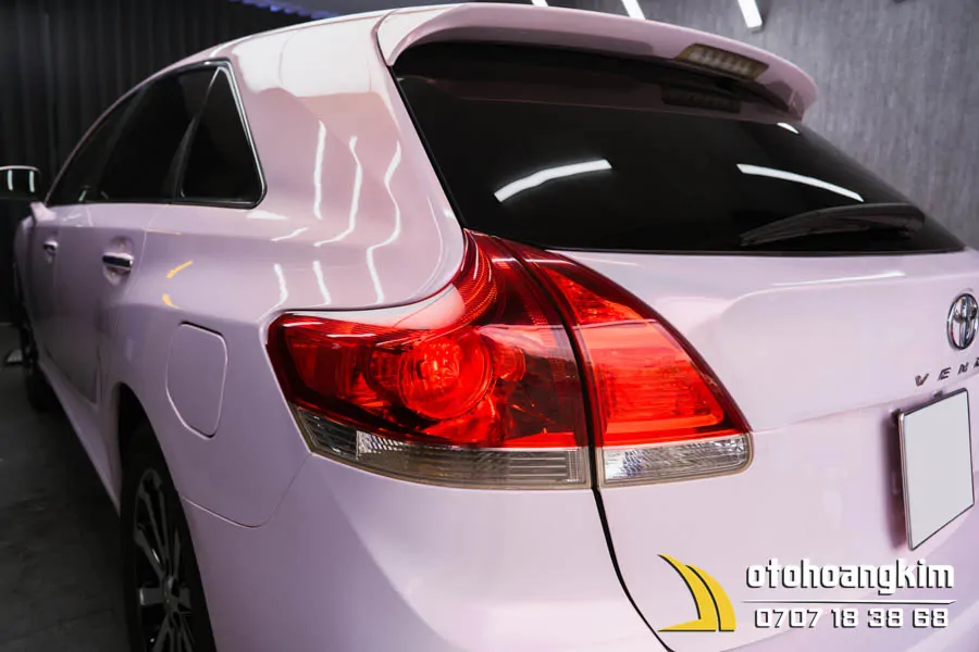 Wrap Đổi Màu Diamond White Pink Xe Toyota VENZA - Ảnh 3