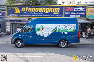  Tem Quảng Cáo Thương Hiệu Nệm Tonybed Trên Xe Gazelle