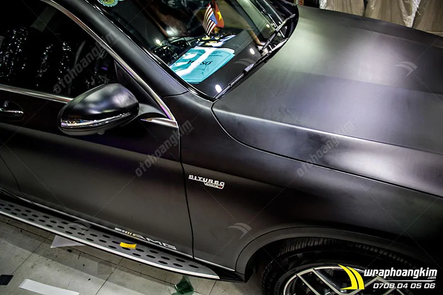 Dán đổi màu đen mờ Merceades Mercedes GLC 300 - Ảnh 5