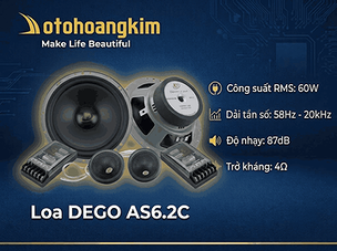 Loa Dego AS6.2C 6.5 inch 2 Way - Nâng cấp âm thanh xe hơi