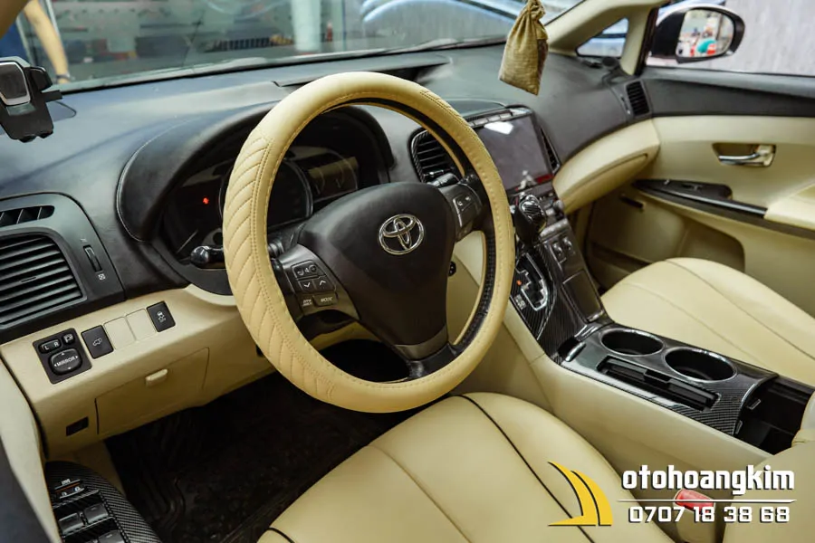 Bọc Vô Lăng Màu Kem Cho Toyota Venza - Ảnh 2