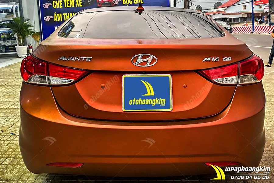 Dán đổi màu nâu mờ Hyundai Avante - Ảnh 3