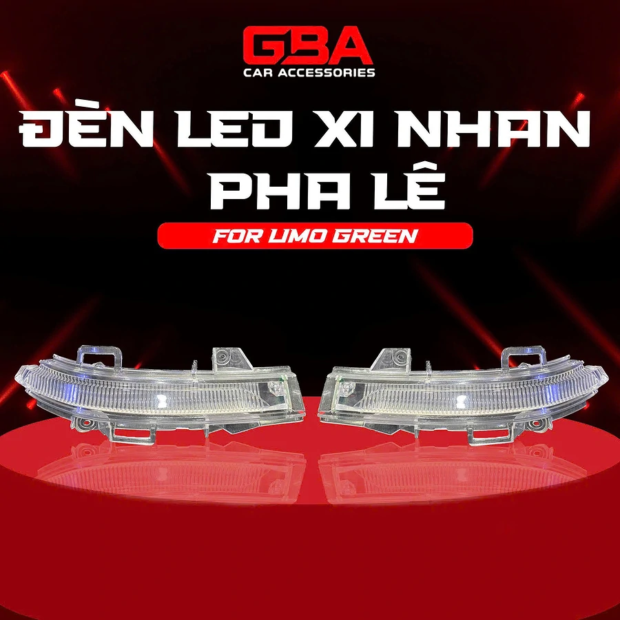  Gương Gập Điện GBA Limo Green tích hợp xi nhan pha lê - Ảnh 1