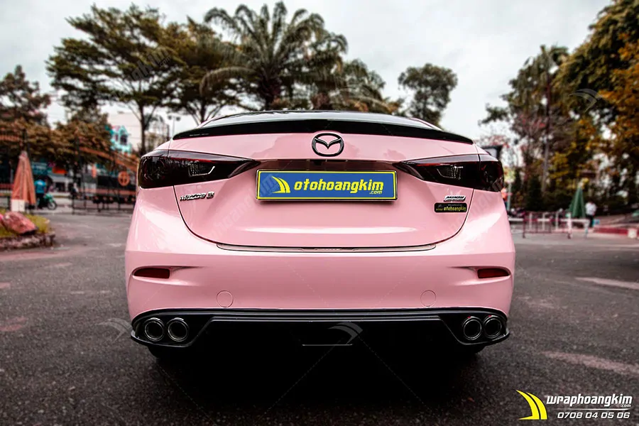 Dán đổi màu Candy hồng đào pha lê Mazda 3 - Ảnh 3