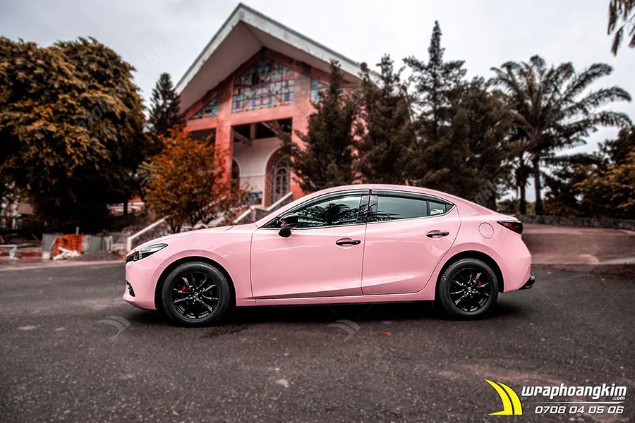 Dán đổi màu Candy hồng đào pha lê Mazda 3 - Ảnh 6