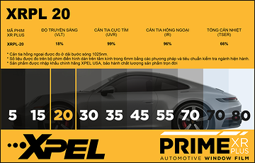Phim cách nhiệt XPEL XRPL-20 kính hông cho ô tô