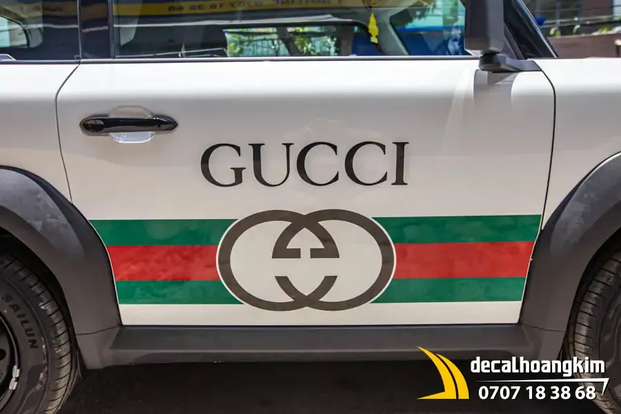 Tem xe Vinfast VF3 - Mẫu tem Gucci - Ảnh 6