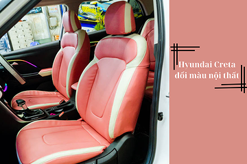 Hyundai Creta Đổi Màu Nội Thất Hồng - Trắng