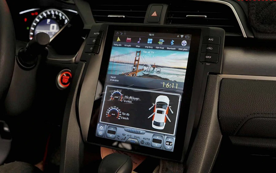 Màn hình android Tesla Civic 4-64 - Ảnh 1