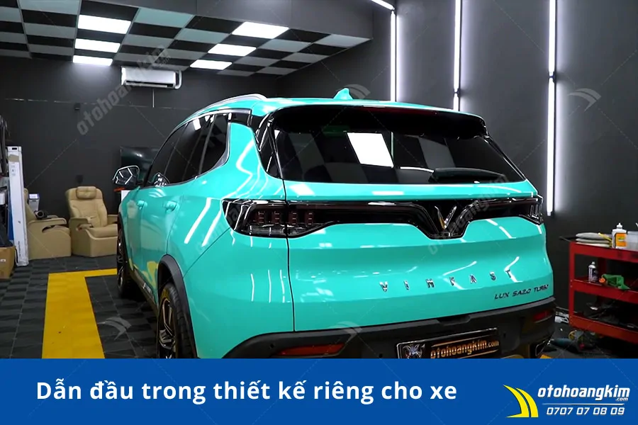 Dán đổi màu Candy pha lê xanh ngọc Vinfast Lux SA2.0 - Ảnh 5