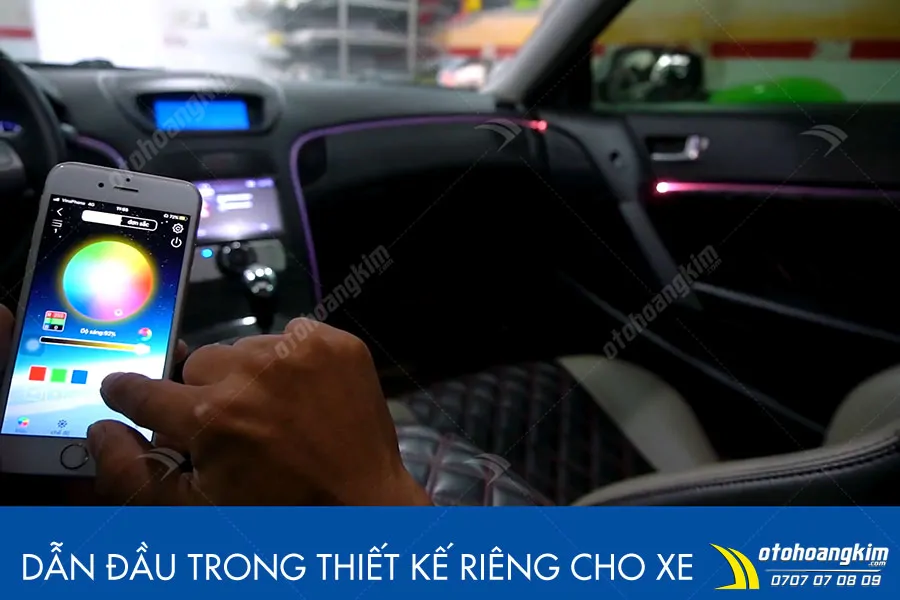 Đèn led viền nội thất ô tô Hyundai Genesis - Ảnh 10