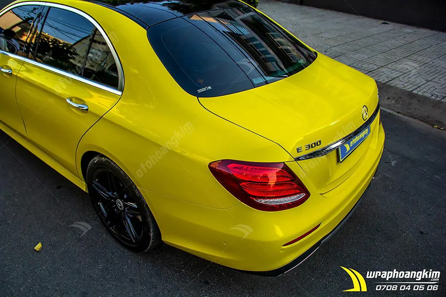 Dán đổi màu Candy vàng Mercedes E 300 - Ảnh 7