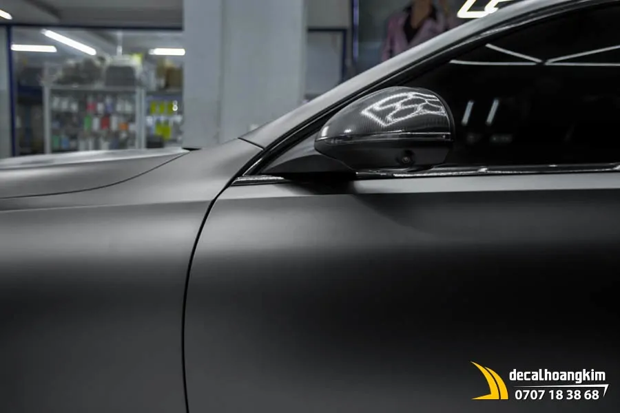 Dán đổi màu xám xi măng lì (Cement Grey Matte) xe C300 - Ảnh 3