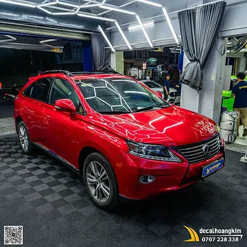 Lexus RX350 wrap đổi màu đỏ Candy Red