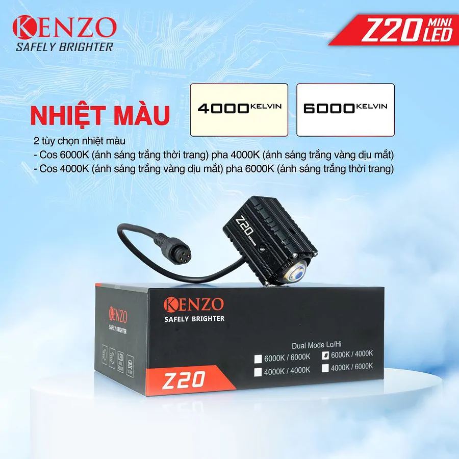 Bi Led Mini Kenzo Z20 - Ảnh 6