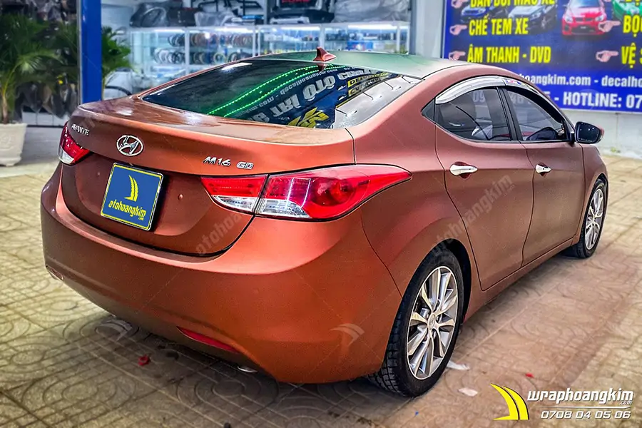 Dán đổi màu nâu mờ Hyundai Avante - Ảnh 2