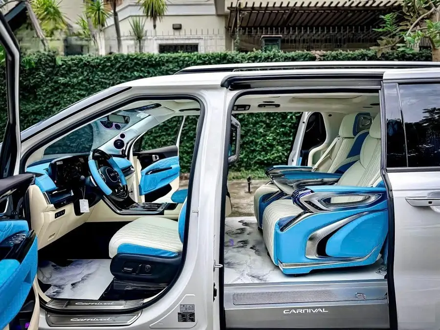 Nẹp Bước Chân Trong + Ngoài Kia Carnival 2021+ Có Đèn (sàn gỗ/carbon) - Ảnh 6