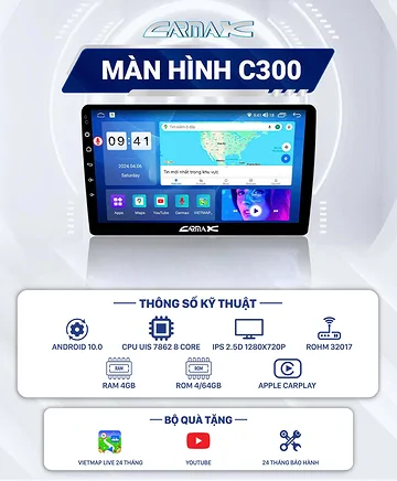 Màn Hình Android CARMAX C300 - Nâng Cấp Trải Nghiệm Lái Xe