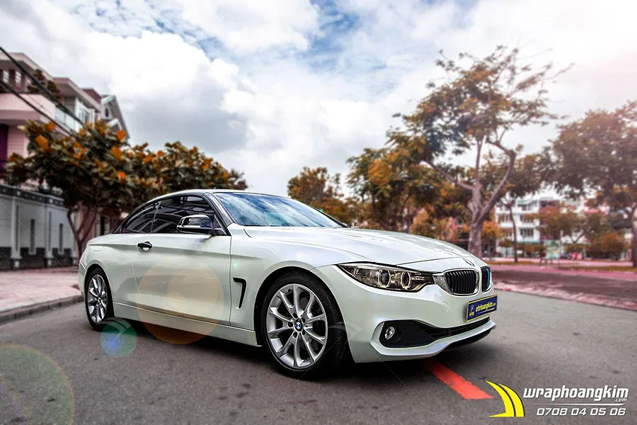 Dán đổi màu Candy trắng Bmw 428I - Ảnh 2