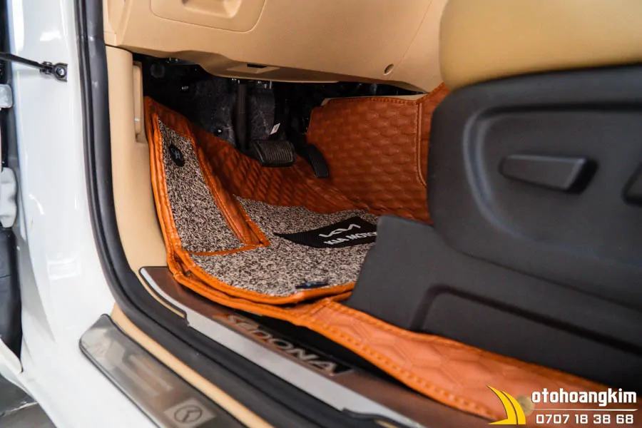 Thảm 5D Da Cacbon Kèm Thảm Rối Xe Kia Sedona - Ảnh 3