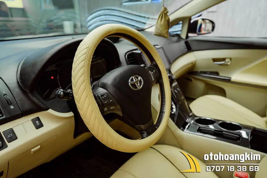 Bọc Vô Lăng Màu Kem Cho Toyota Venza - Ảnh 4