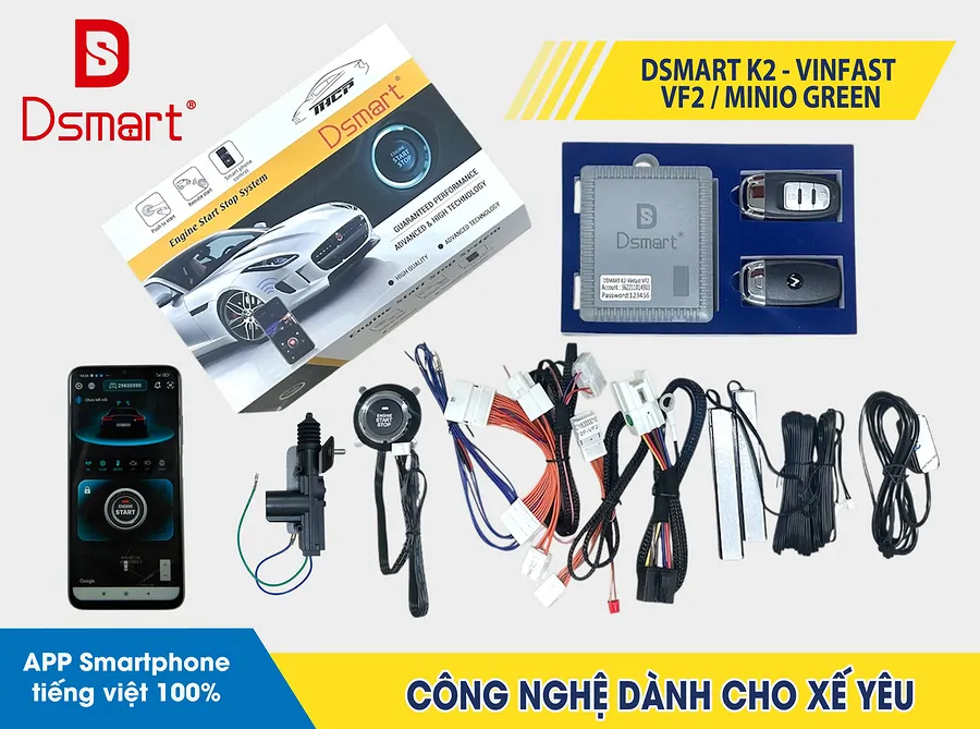 Start Stop Dsmart K2: Đề Nổ Từ Xa Cho VinFast VF2 - Minio - Ảnh 2