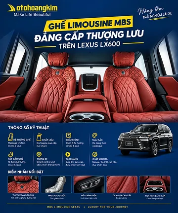 Ghế Limousine MBS Lexus LX600 - Nâng cấp nội thất xe