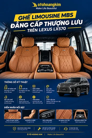 Ghế Limousine MBS cho Lexus LX570: Nâng tầm đẳng cấp