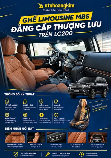 Ghế Limousine MBS Land Cruiser 200 | Nâng tầm nội thất xe