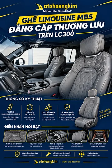 Ghế Limousine MBS cho LC300: Sang trọng & tiện nghi