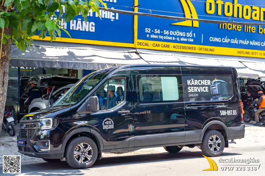 Dán tem quảng cáo xe Ford Transit - Thương hiệu Kärcher - Ảnh 9