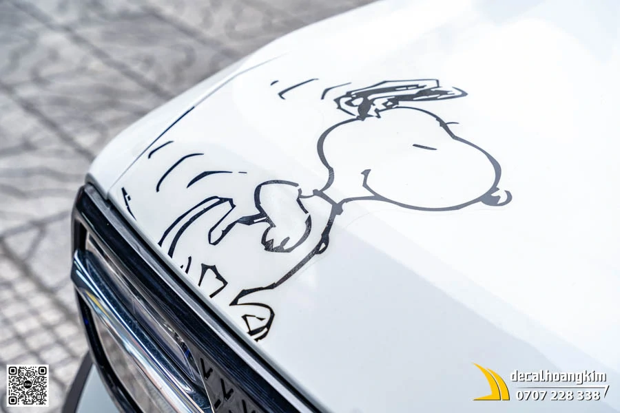 Tem Decal Thiết Kế Cho Xe Vf3 Mẫu Hoạt Hình Snoopy
 - Ảnh 1