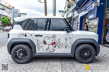 Tem Decal Thiết Kế Cho Xe Vf3 Mẫu Hoạt Hình Snoopy
