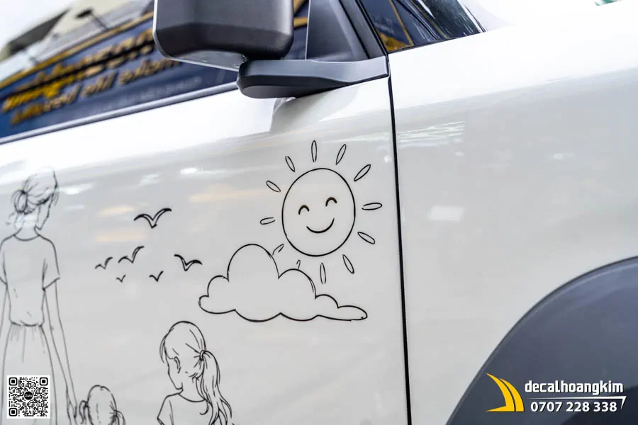 Tem Decal Xe VF3 2 Mặt Cá Nhân Hóa Độc Bản - Ảnh 3