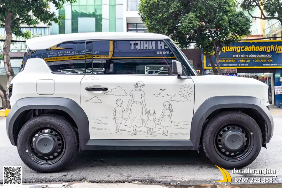Tem Decal Xe VF3 2 Mặt Cá Nhân Hóa Độc Bản - Ảnh 4