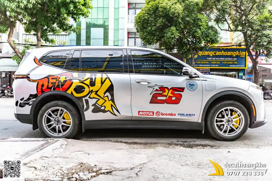Dán Tem Decal Xe Limo Green Mẫu Tem Thiết Kế Red Bull - Ảnh 4