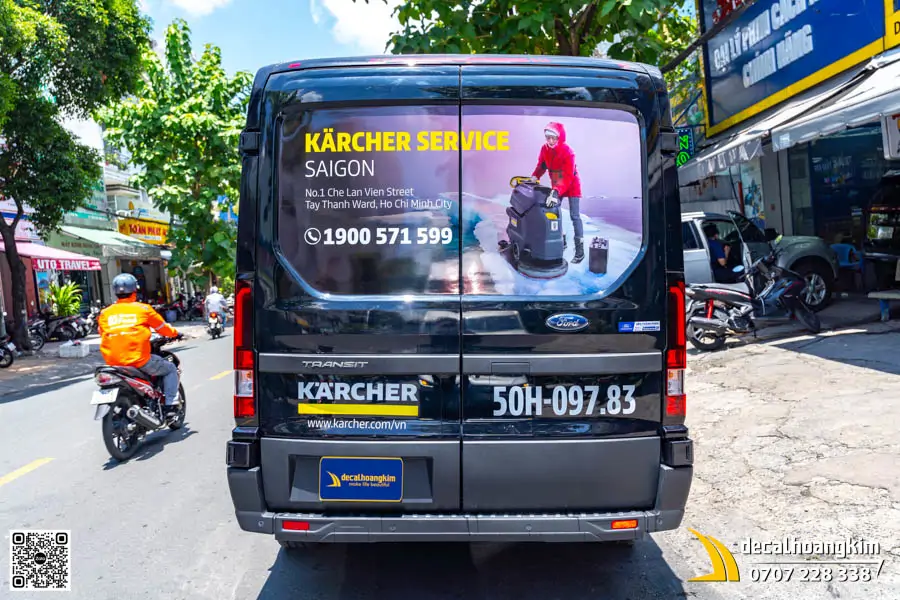 Dán tem quảng cáo xe Ford Transit - Thương hiệu Kärcher - Ảnh 6