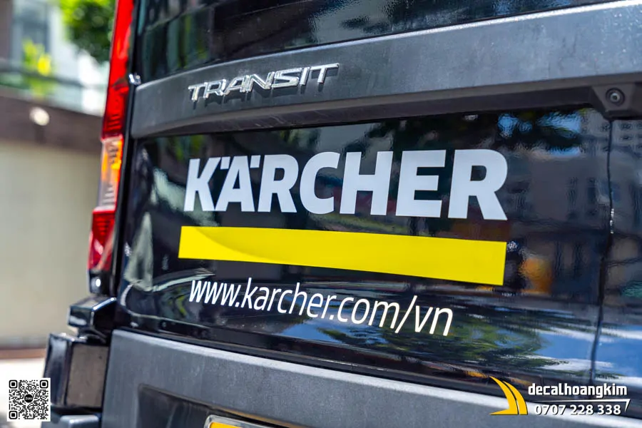 Dán tem quảng cáo xe Ford Transit - Thương hiệu Kärcher - Ảnh 5