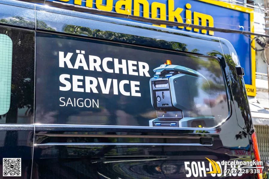 Dán tem quảng cáo xe Ford Transit - Thương hiệu Kärcher - Ảnh 7