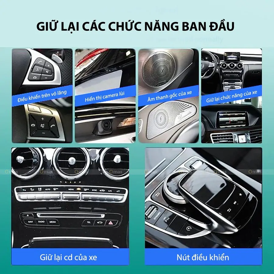 Màn Hình Android Omas C400 360 cho Mercedes C-Class W205 - Ảnh 4