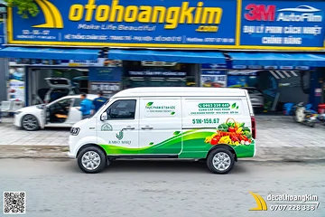 Dán tem quảng cáo xe SRM mẫu thực phẩm sạch Jumbo Mart