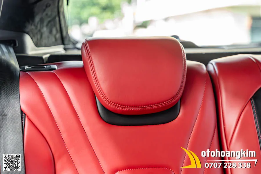 Bọc áo ghế da xe EcoSport mẫu Nappa đỏ viền đen cao cấp - Ảnh 2