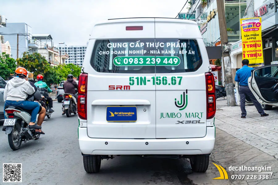Dán tem quảng cáo xe SRM mẫu thực phẩm sạch Jumbo Mart - Ảnh 7