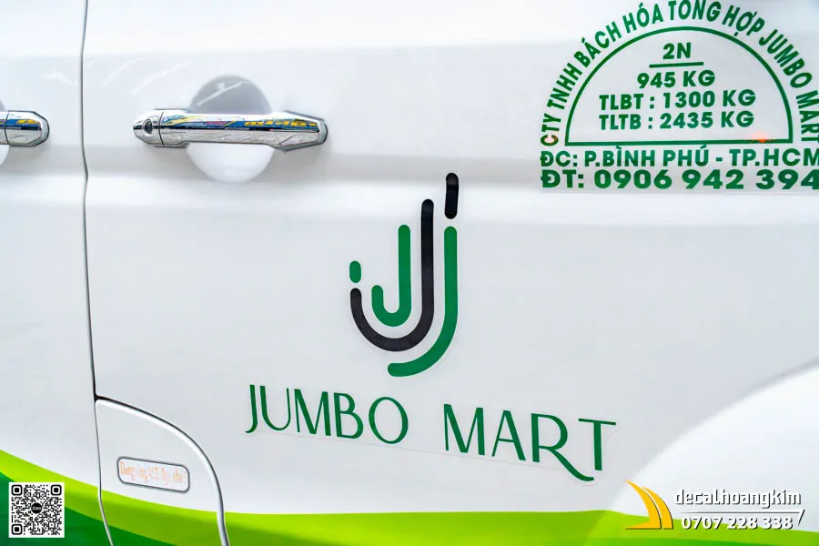 Dán tem quảng cáo xe SRM mẫu thực phẩm sạch Jumbo Mart - Ảnh 5