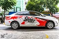 Dán tem sườn xe Vios thể thao phong cách Sport đỏ trắng cá tính - ảnh 5