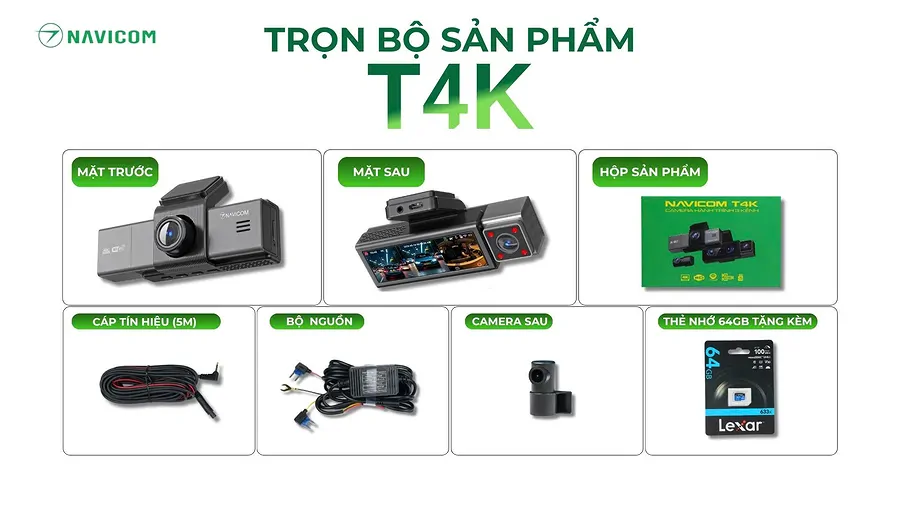 Camera Hành Trình Navicom T4K 3 Kênh - Ảnh 5